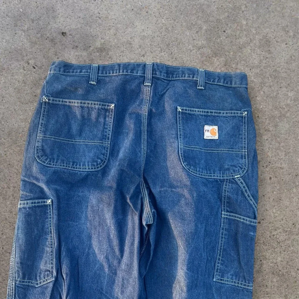 Men's Carhartt FR Work Jeans Blue Denim ARC 2 NFPA 2112 Flame Resistant 40x30